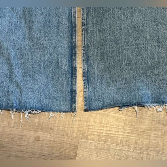 Mango asymmetric button up detail midi denim skirt in light size large - Picture 8 of 8